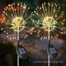 Outdoor Solar Garden Decorative Landscape Lights 90/150 LED String  DIY Flowers Fireworks Lamp for Walkway Lawn Backyard